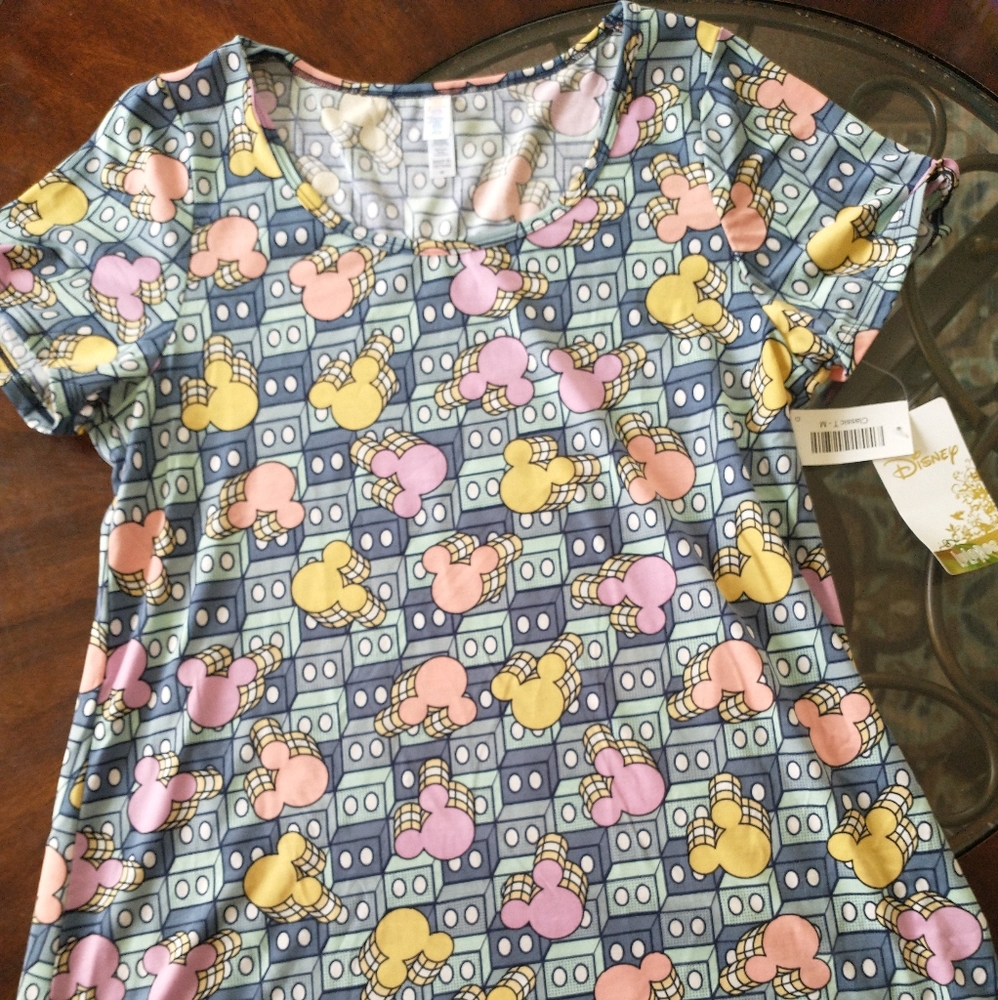 New LuLaRoe Disney classic T shirt blouse mickey Mouse NWT medium